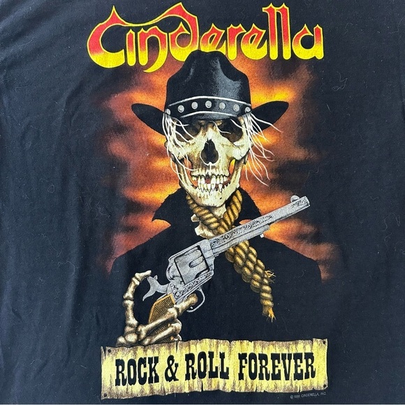 RARE! Vintage 1989 Cinderella "Loves the South" Concert Tour Shirt Rock & Roll - Picture 2 of 6